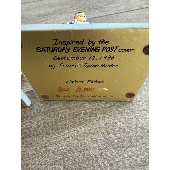 Rare Norman Rockwell Bookends Saturday Evening Post The Principal 820/2000 - Picture 8 of 12